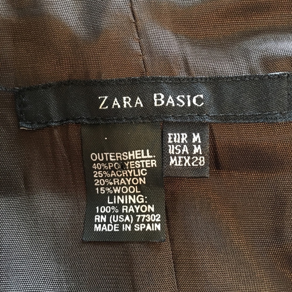 Zara Basic Blazer Jacket Size Medium - image 5